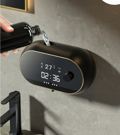 Premium Automatyczny Dozownik Pianki Zegar Temperatura ładowany USB -450Ml