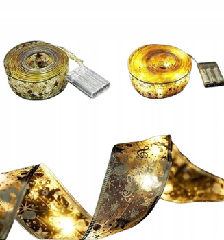 WSTĄŻKA OZDOBNA TAŚMA LED 4M LAMPKI CHOINKOWE OZDOBA ŚWIĄTECZNA