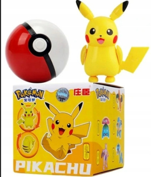 PIKACHU Pokemon Pokeball BOX + Składana Figurka Pokemony