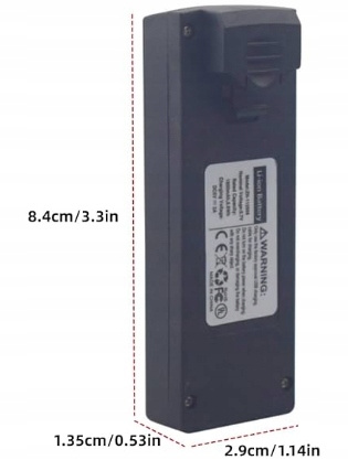 Bateria do Drona S119 / S119 MAX / S119 Pro – 3.7V 2000mAh (2 szt.)