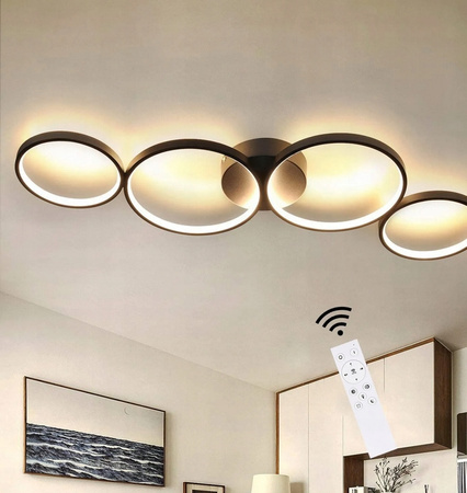 Lampa sufitowa LED z pilotem ściemniana, zmiana koloru nowoczesny design