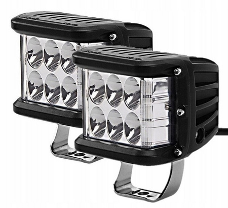 2 x Halogen lampa robocza LED 36W Migające boki stroboskop