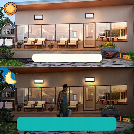 Kinkiet zewnętrzny lampa ogrodowa LED CZUJNIK RUCHU elewacyjna ścienna 18W