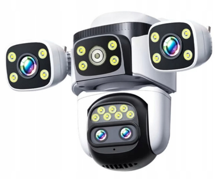 ZEWNĘTRZNA KAMERA WIFI CZTERY OBIEKTYWY 16MP APLIKACJA PO POLSKU ZOOM 10X