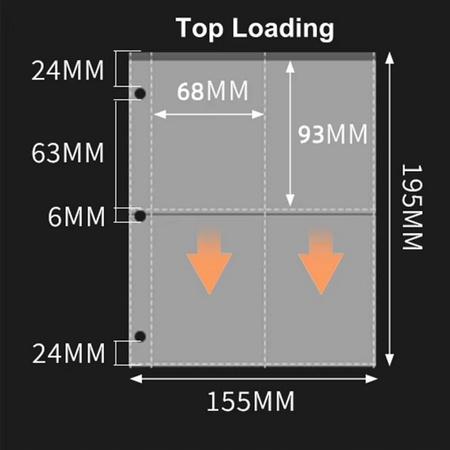 10X ETUI POKROWIEC SEGREGATOR NA KARTY KOLEKCJONERSKIE ALBUM 8 kart