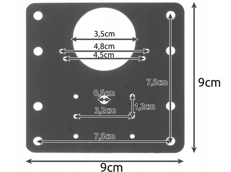 PŁYTKI DO NAPRAWY ZAWIASÓW MEBLOWYCH / ZESTAW 4 szt