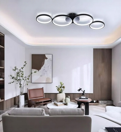 Lampa sufitowa LED z pilotem ściemniana, zmiana koloru nowoczesny design