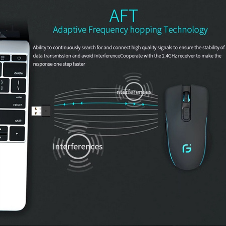 Mysz bezprzewodowa Geyes X9 rgb obsługa technologii Bluetooth 4.0 + 2.4Ghz