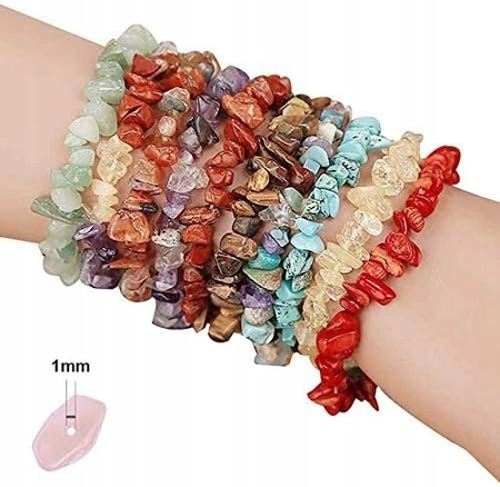 ZESTAW DO ROBIENIA BIŻUTERII BRANSOLETEK kamienie naturalne