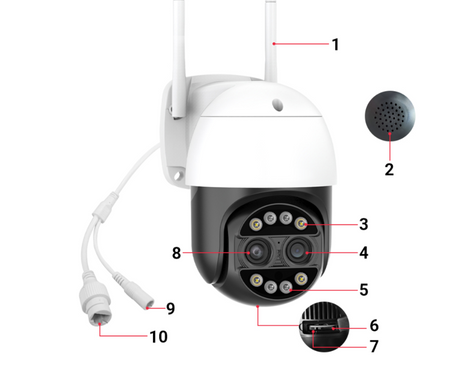 Kamera Zewnętrzna Obrotowa IP WIFI 8MP 8xZoom Dual