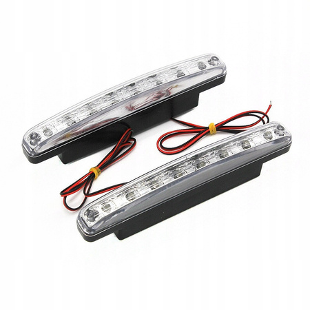 ŚWIATŁA DO JAZDY DZIENNEJ 8 LED z AUTOMATEM DRL DZIENNE AUTOMAT