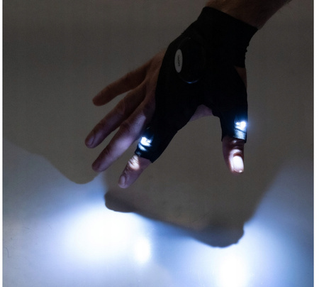 RĘKAWICE RĘKAWICZKI LED ŚWIETLNE Z LAMPKĄ LATARKĄ WARSZTATOWE MECHANIKA