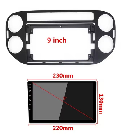 Ramka radia samochodowego do Volkswagen Tiguan 2011-2016 , powystawowa