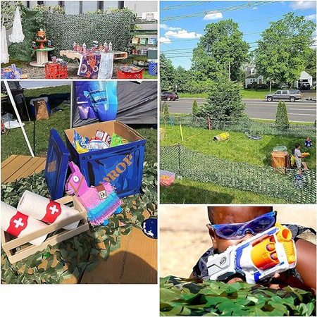 Wojskowa siatka ogrodowa w kamuflażu Podwójna 2x4 M z smyczą