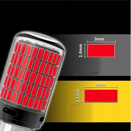 ŻARÓWKI LED P21W BA15S 1156 CANBUS CZERWONE BARDZO MOCNE 2500LM 150SMD