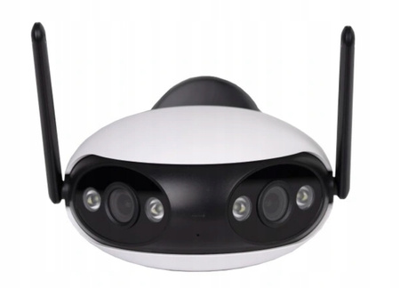 KAMERA 2W1 SZEROKI KĄT WIDZENIA 180° ZEWNĘTRZNA IP WIFI 2x 2MPX 4x ZOOM