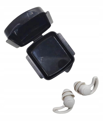 ZATYCZKI DO USZU STOPERY SILIKONOWE ETUI DO SNU PODRÓŻY WYCISZAJĄCE BIAŁE