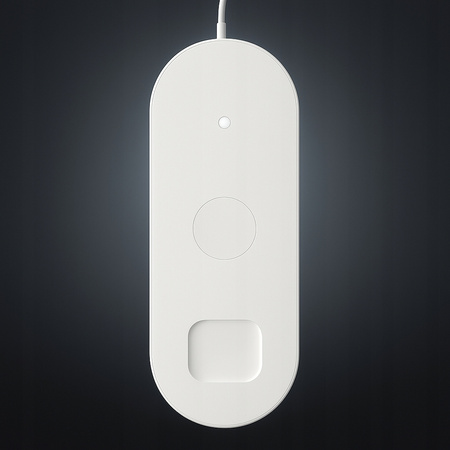 Biała ładowarka bezprzewodowa 3w 15W iPhone Apple Watch AirPods 2