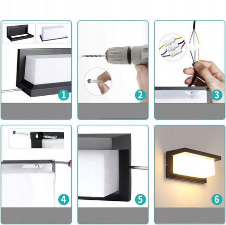 Kinkiet zewnętrzny lampa ogrodowa LED CZUJNIK RUCHU elewacyjna ścienna 18W