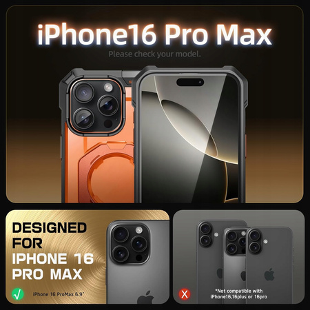Etui do iPhone 16 Pro Max ze składanym uchwytem pierścieniowym (uchwyt UB)