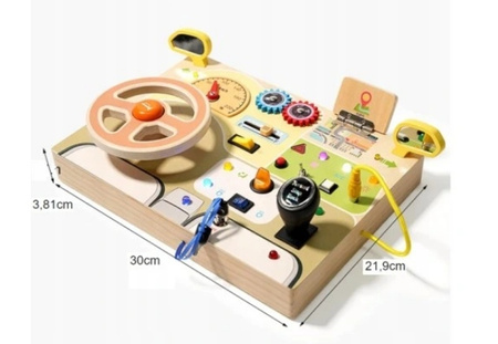  Tablica Manipulacyjna Drewniana Sensoryczna Montessori Edukacyjna Światełka