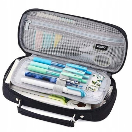 Szkolny Piórnik Rozkładany Komorowy Kosmetyczka 3w1