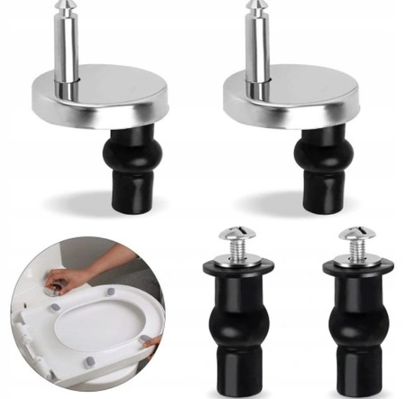 2X WYMIENNE ZAWIASY DO DESKI SEDESOWEJ NAKRĘTKI MOCUJĄCE SOLIDNE PARA 60mm