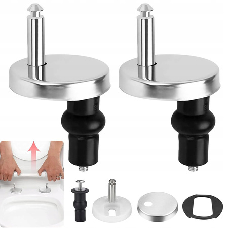 2X WYMIENNE ZAWIASY DO DESKI SEDESOWEJ NAKRĘTKI MOCUJĄCE SOLIDNE PARA 45mm