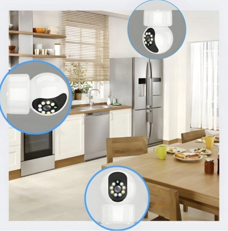 NIANIA ELEKTRONICZNA KAMERA NA ŻYWO WIFI IP OBROTOWA HD TRYB NOCNY 1080p