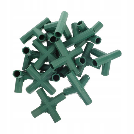 20x Zielone 11mm Złącza Szklarni Złączki Zestaw wytrzymałych plastikowych