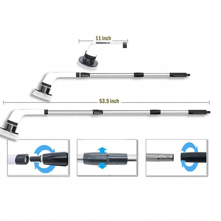 ELEKTRYCZNA SZCZOTKA OBROTOWA SPZĄTAJĄCA 9W1 WIELOFUNKCYJNA DO MYCIA ZESTAW