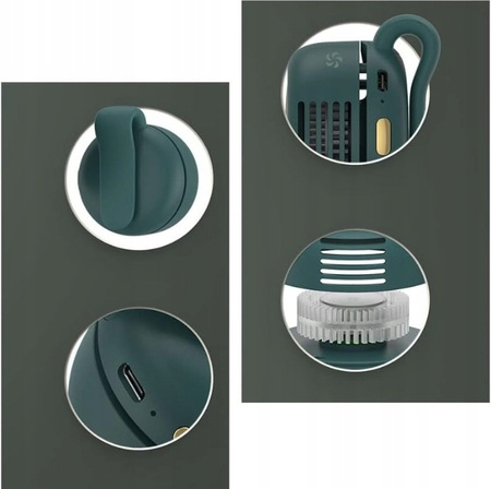 Bezłopatkowy mini wentylator na szyję z klipsem – bezprzewodowy