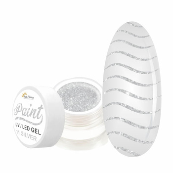 Paint Gel Kolor Silver 11 – srebrny żel do zdobień paznokci