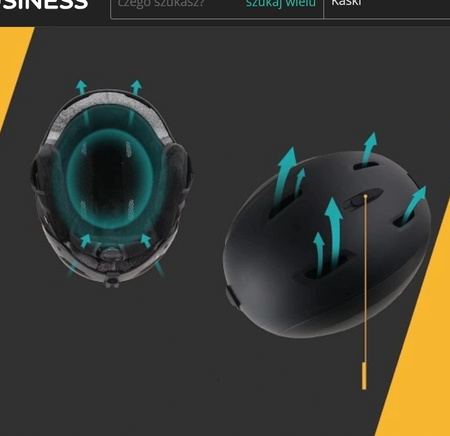 Kask do sportów zimowych Kask narciarski ochronny czarny M