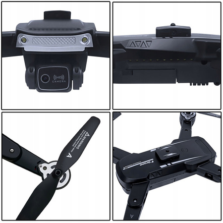 DRON s7 PRO DWIE KAMERY WIFI HD ZABAWKA ZAWIS 350m INSTRUKCJA PL 3x AKU