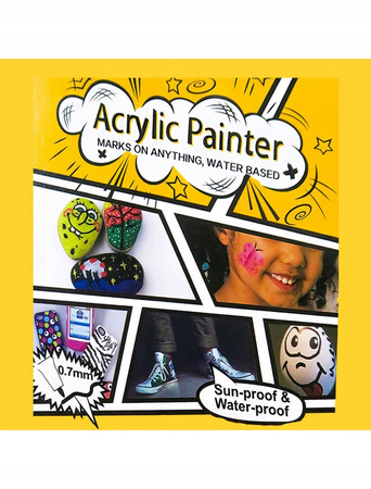  Marker akrylowy do ceramiki drewna kartonu metalu papieru Flysea 18 szt.