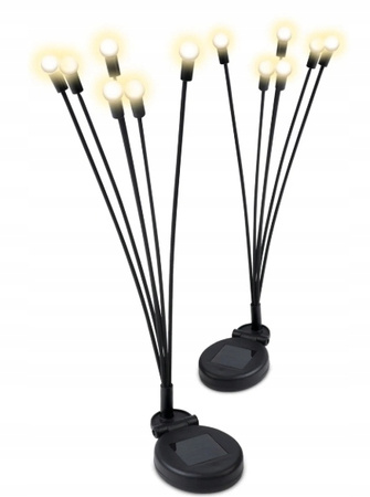 Girlanda ogrodowa solarna LED - efekt świetlnych kwiatów, 2 sztuki