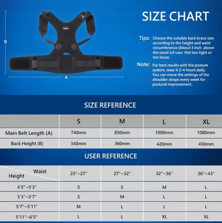 KOREKTOR WAD POSTAWY PROSTE PLECY ODDYCHAJĄCY UNIGEAR S