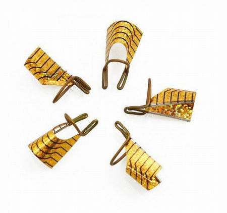 Formy Wielokrotnego Użytku - Złote Do Przedłużania Paznokci 5 Szt.