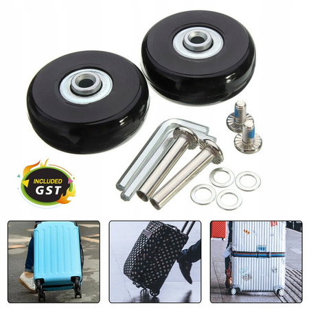 4 SZT. ZAPASOWE KÓŁKA DO WALIZKI, KÓŁEK OBROTOWYCH, Z METALOWYMI OSIAMI