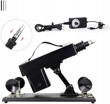 SEX MASZYNA - 5 x DILDO ZESTAW - 350 RUCHÓW/MIN WIBRATOR WIELOFUNKCYJNY