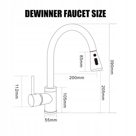 Bateria kuchenna stojąca Dewinner 2 srebrny
