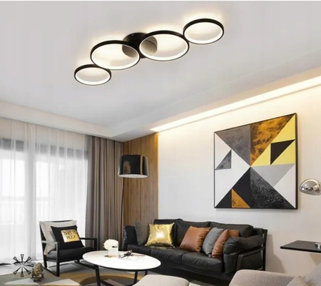 Lampa sufitowa LED z pilotem ściemniana, zmiana koloru nowoczesny design