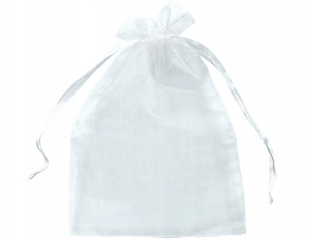 WORECZKI Z ORGANZY BIAŁE 100 sztuk 10X15CM ślub/wesele/komunia/prezent