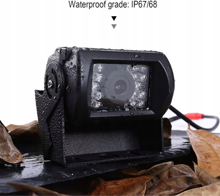 Kamera cofania, 12 V-24 V HD wodoodporna kamera CCD z przodu do przyczepy