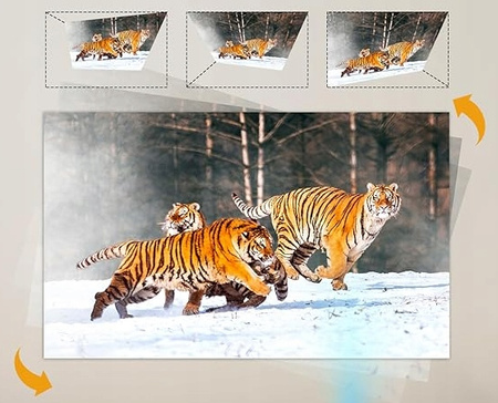 PROJEKTOR 1080P 500 ANSI Full HD 1920 x 1080p REGULACJA OSTROŚCI głośnik