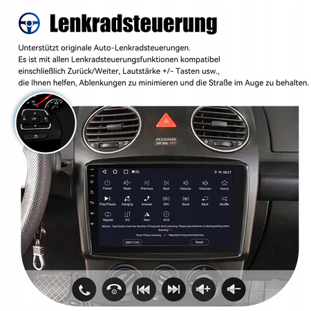 RADIO NAWIGACJA GPS VOLKSWAGEN BEETLE 2004-2010 ANDROID 14