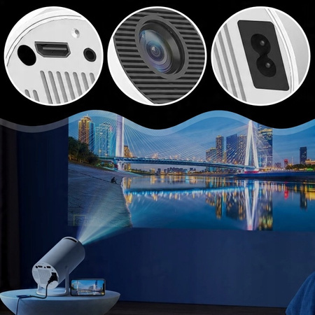 Projektor LED Magcubic HY300 PRO PROJEKTOR PRZENOŚNY ANDROID SMART TV biały