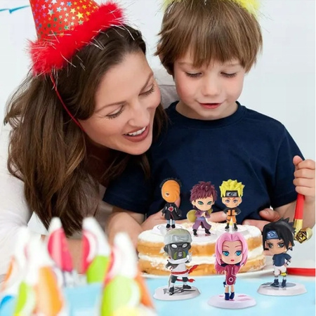 Zestaw Figurki Anime Upominki Przyjęcie Urodzinowe Tortu Deko Dzieci 12 Szt