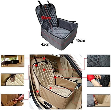 Mata ochronna uniwersalna dla psa na fotel do samochodu fotelik samochodowy